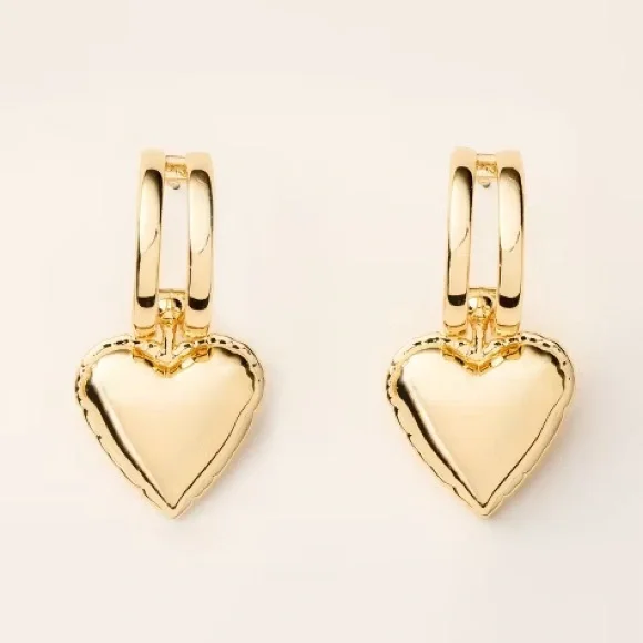 NWT Balloon Heart Drop Earrings - kate spade new york x Target Gold Valentine’s - Picture 1 of 6